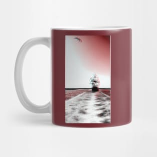Boat and seagull - 3d effect Mug